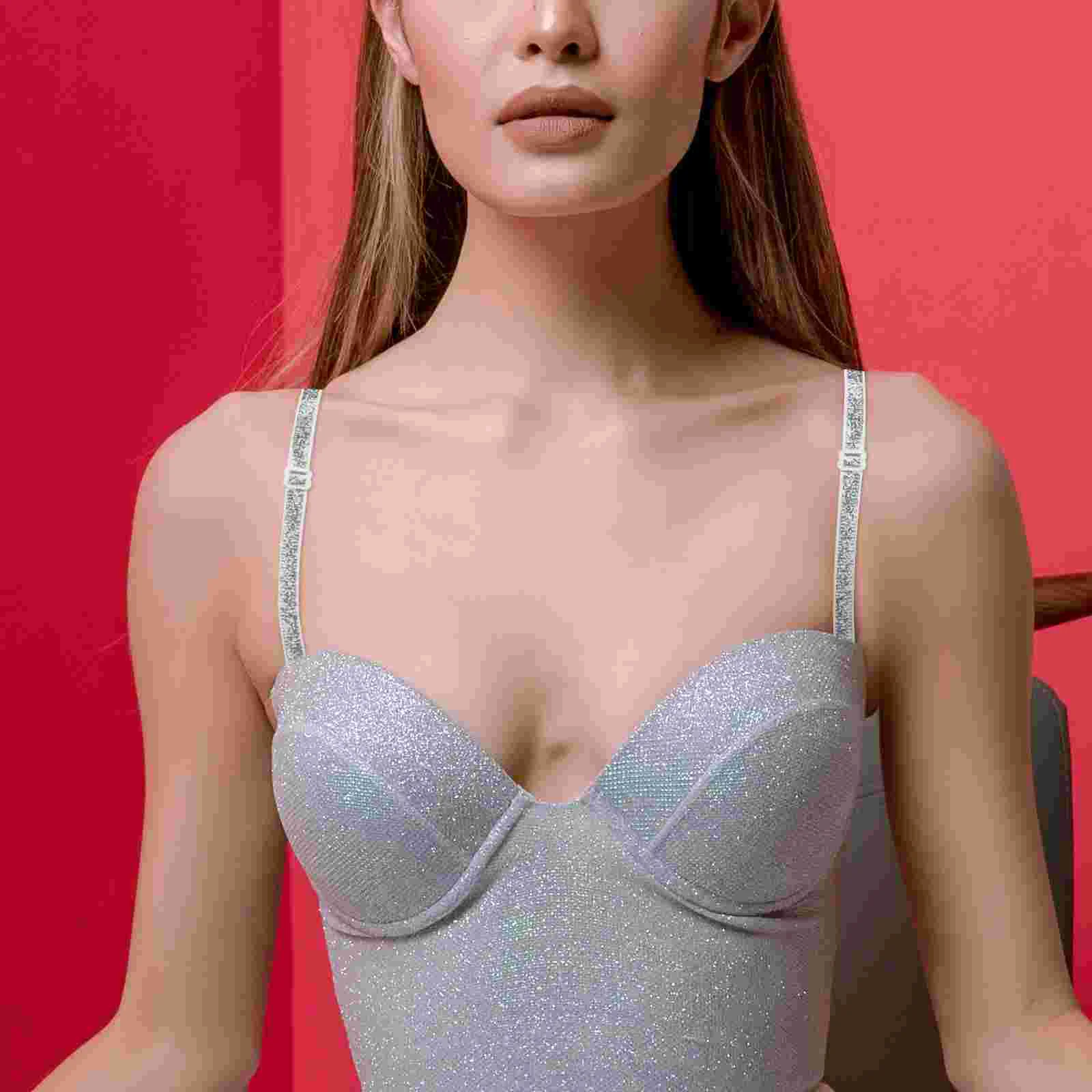 

2 Pairs Straps Replacement Dress Invisible Extensions Detachable Elastic Extender Lingerie Adjustable Accessories Shoulder