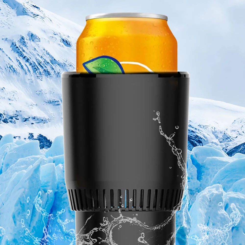 

12V 2-in-1 Smart Cooling Heating Car Cup Holder Intelligent Hot and Cold Cup Holder Mini Car Refrigerator for Home Trave
