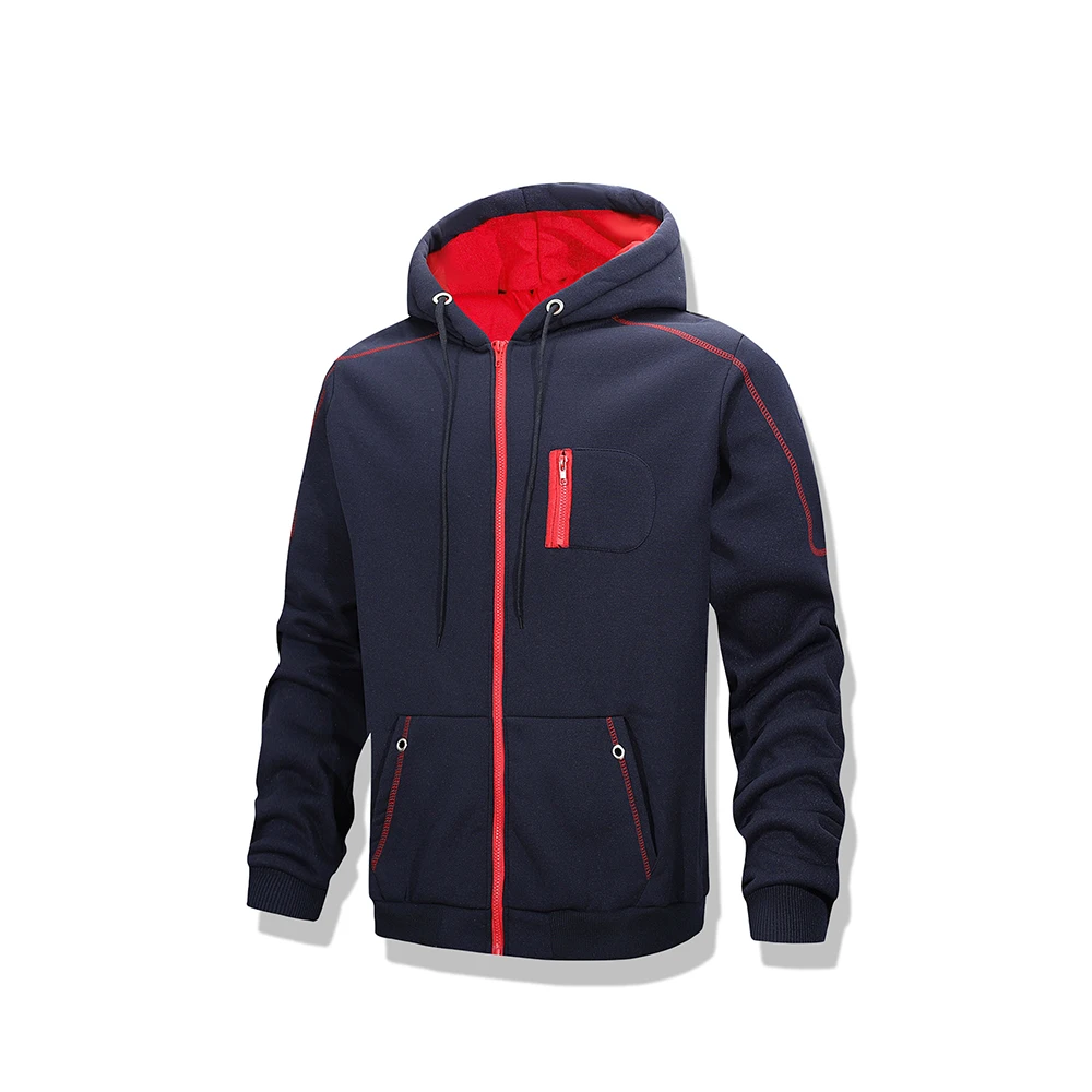 Men\'s Hooded Jacket Spring and Autumn Outdoor Sports Jacket Windproof Zip-up Sweatshirt High Quality Casual Sports Jacket