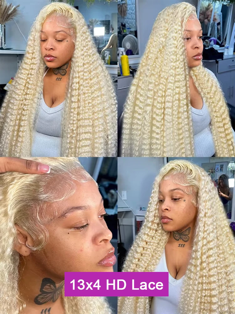 30 40 Polegada 613 onda de água colorida 13x6 hd perucas frontais do laço 250% densidade perucas encaracoladas mel loira 13x4 frente do laço perucas onda profunda