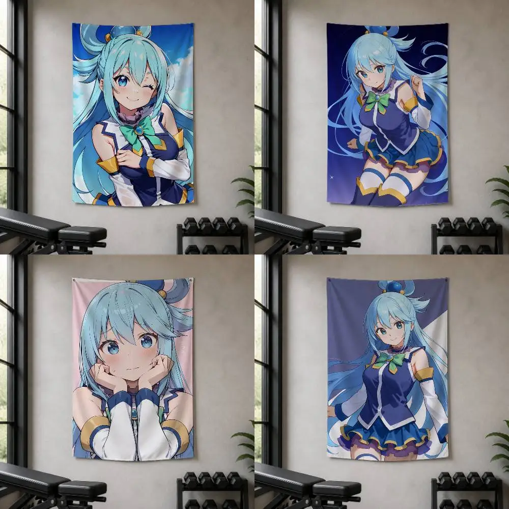 A-Aqua  Decorative Wall Flag Banner for Home Garden Garage Indoor Outdoor Decor