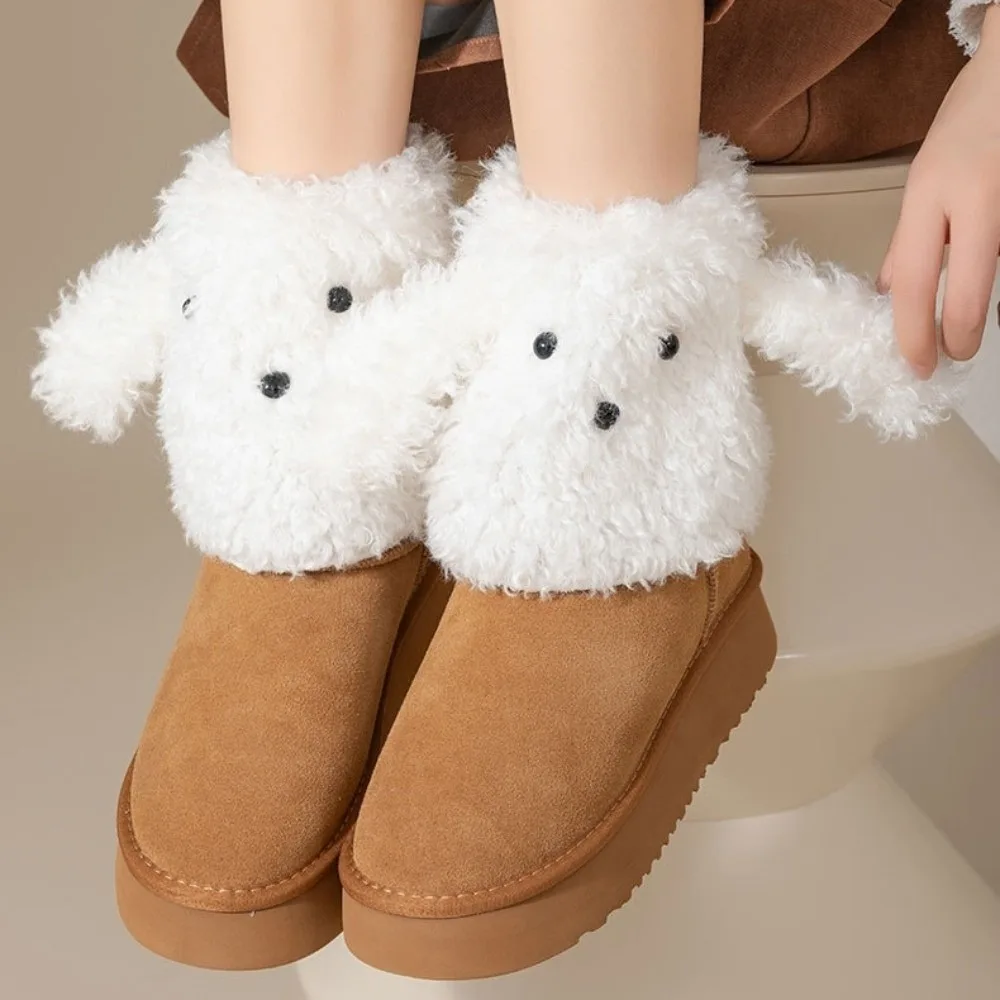 

Cute Y2K Puppy Leg Warmers Spicy Girls JK Dog Ears Foot Cover Warm Lolita Boots Cover Women