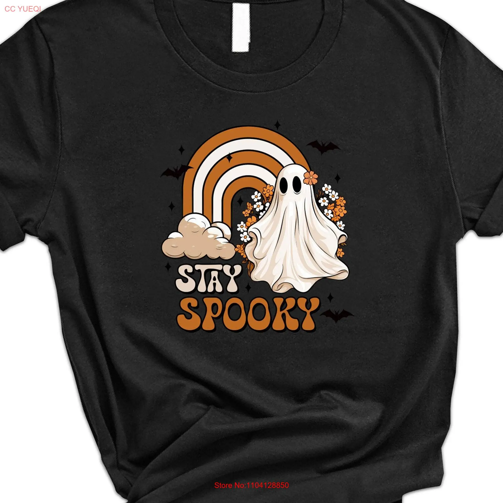 Spooky T Shirt Halloween Season Party Trick and TreaT GhosT long or short sleeves