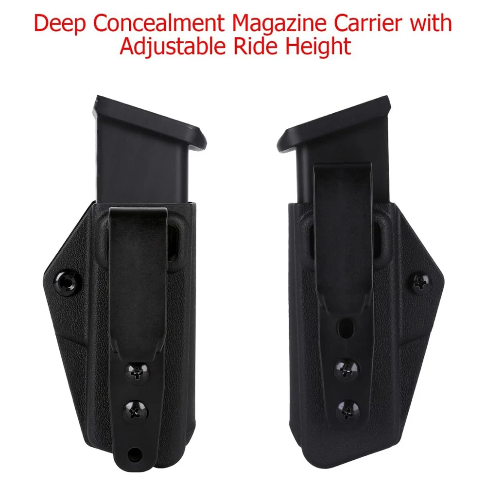 Tactical 2 Pack Mag Carrier IWB/OWB Magazine Holster for Glock 17 to 45,Right & Left Hand Ambidextrous Concealed Carry