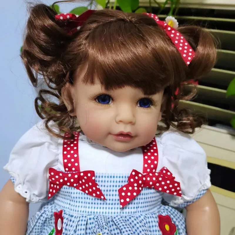 

50cm Reborn Baby Girl Princess Doll Wig Hair Real Picture Lifelike Newborn Baby Soft Body Real Life BeBe Gifts for Children