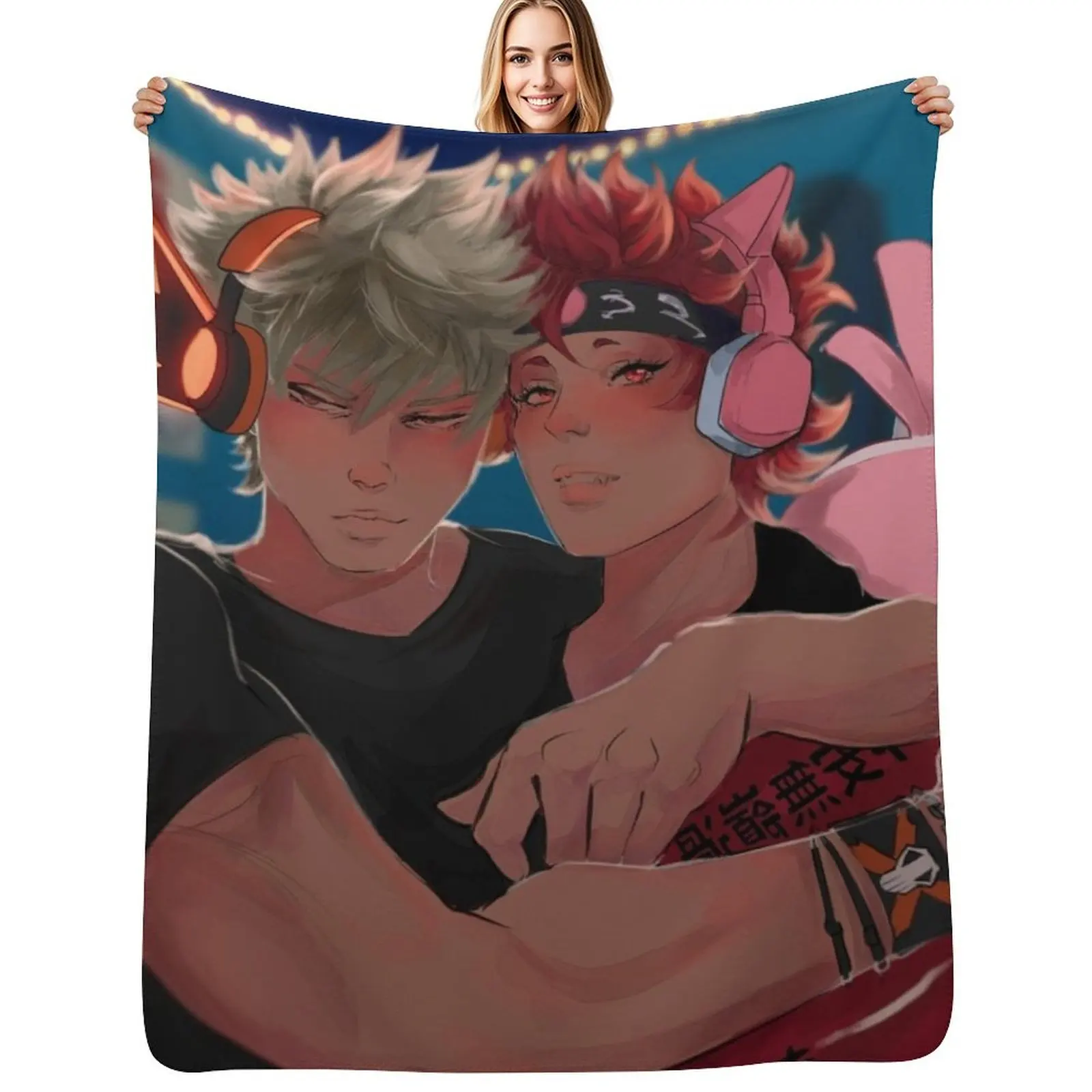 

Kiribaku streamers Throw Blanket Sofa Throw Soft Beds Beautifuls Hairy Blankets