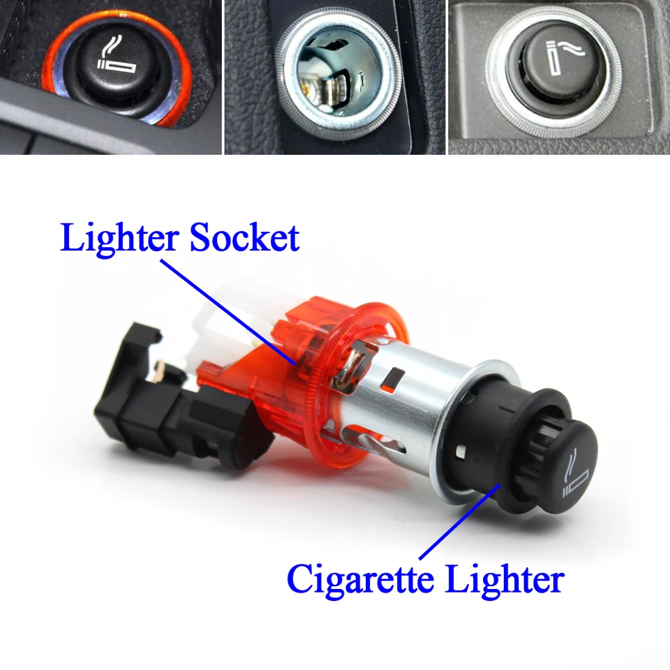 Car Cigarette Lighter For VW Golf 4 5 6 MK6 Passat B5 B6 Polo Tiguan Touran  Jetta Caddy Santana Sagitar L1J0919309,L1JD919341