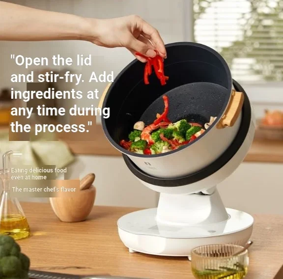 Household Automatic Stirring Cooking Pot Electric Auto Stir Fry Machine Smart Multifunctional Cooker