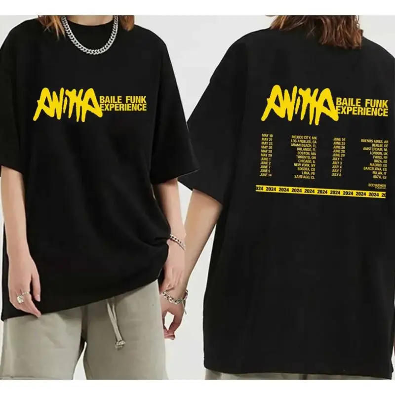 تي شيرت Anitta Baile Funk Experience Tour 2024 مزدوج الجوانب