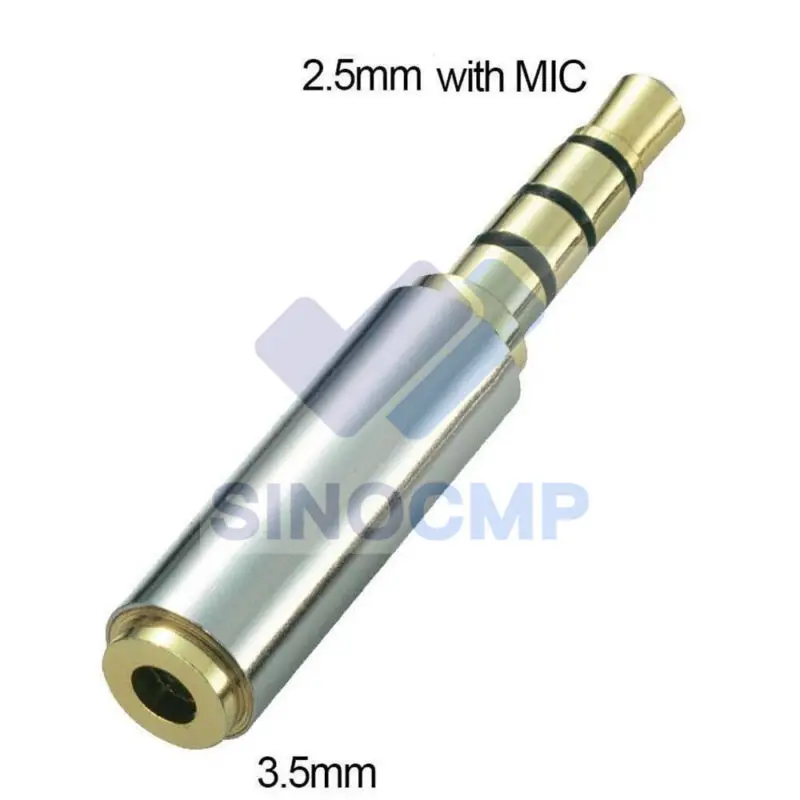 

PANGOLIN 25mm Male to 35mm Female Audio Video Plug Adapter with Microphone Support Stereo Headphone Jack Connector Cable