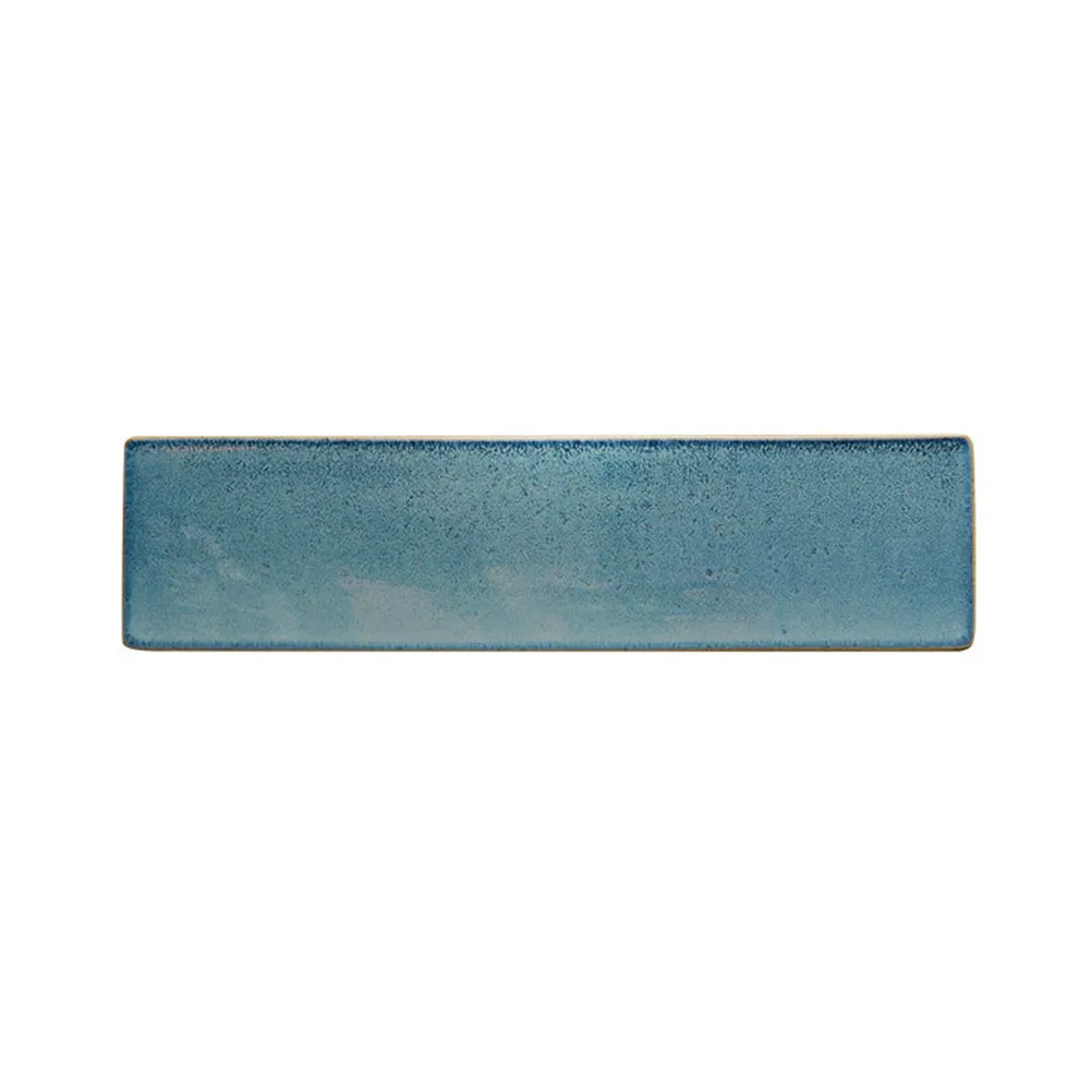 Ceramics Sushi Plate Rectangular Light Blue Elegant Tray for Sushi Sashimi Dessert Serving Home Restaurant Sashimi Tray