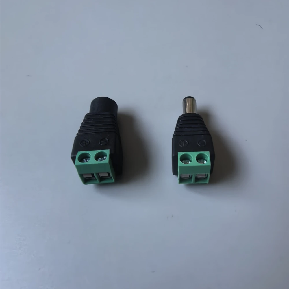 1/2/5/10/20 Pairs DC 12V Female And Male Connectors 5.5x2.1mm Power Plug Adapter Jacks Sockets For LED Strip Light CCTV Camera