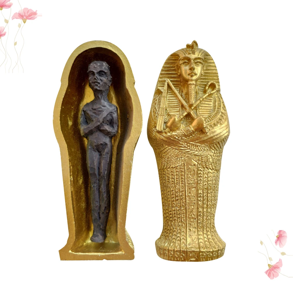 

1 Piece Mummy Coffin Resin Craft for Fish Aquarium Landscape Decoration Funny Joke Gift Festival Party Prop Tank Accessory