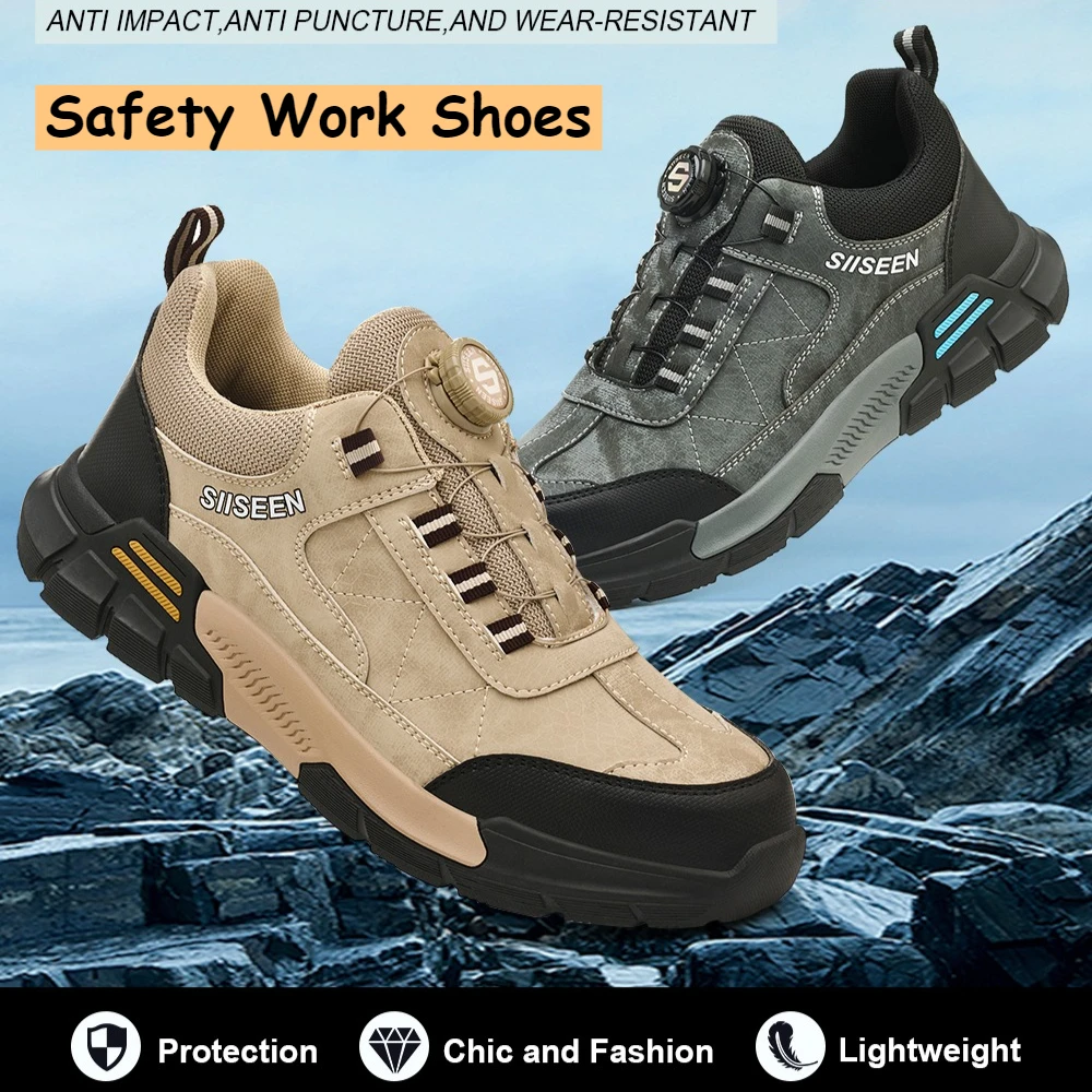 

Мужские защитные ботинки со стальным носком — модные, прочные, удобные и износостойкие рабочие ботинки с матовой текстурой