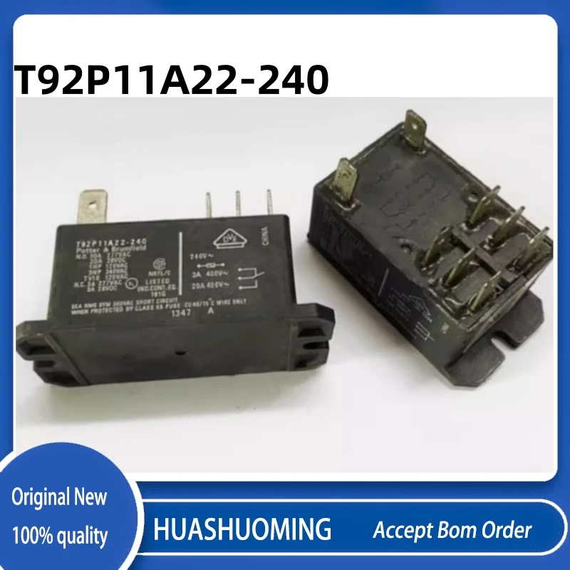  NEW   2Pcs/LOT  T92P11A22-240  displace  HF92F-240A5-2C22F   692-240A5-2C22S 8PINS 30A 240VAC