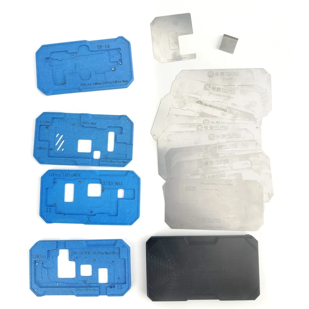 MiJing Z20Pro Motherboard Middle Frame Soldering Template Platform for iPhone X-17 Pro MAX, Middle Layer BGA Tin Planting Fixtur