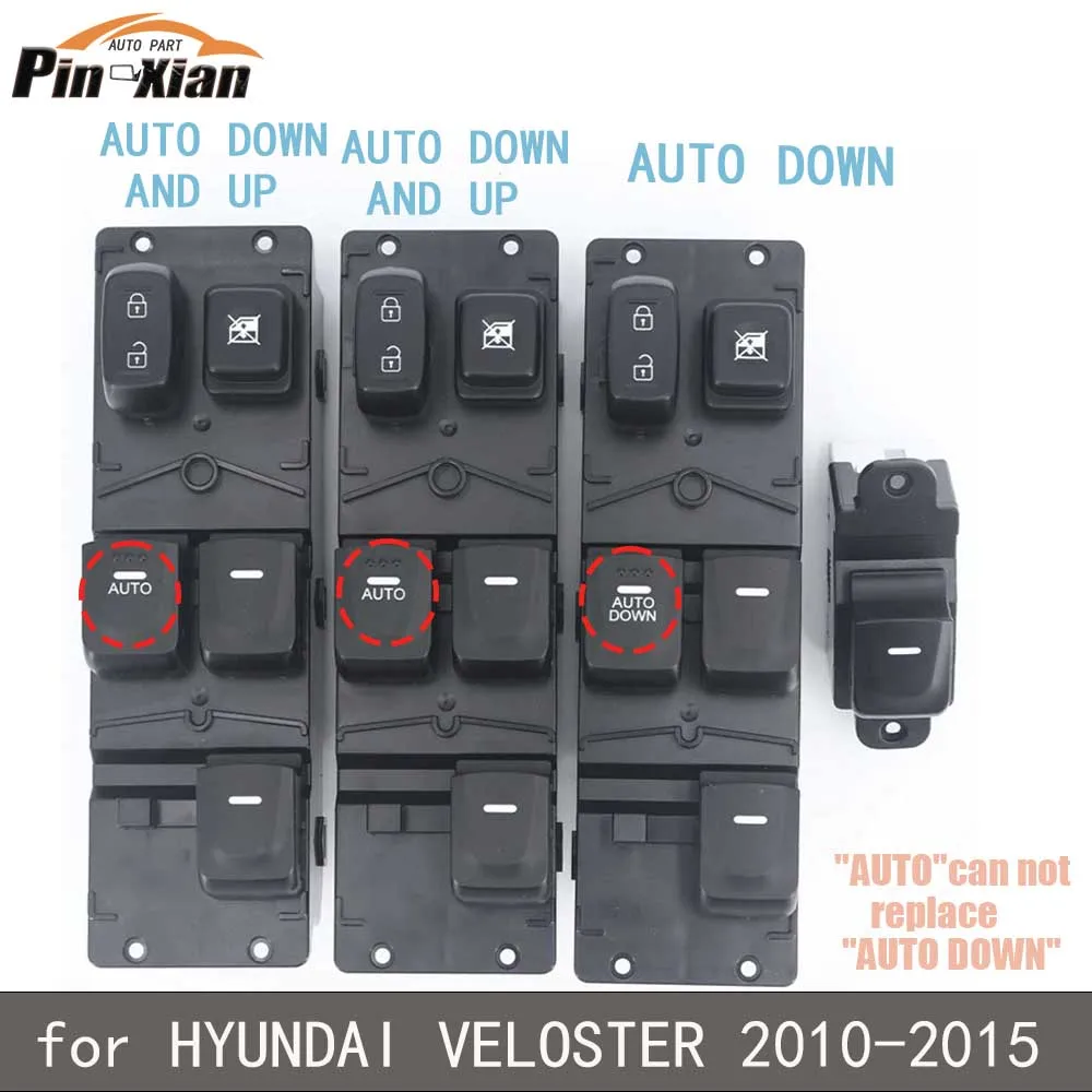 

935702V015 935702V000 935802V000 935702V005 16 Pins for HYUNDAI VELOSTER 2010-2015 Power Window Control Switch Button