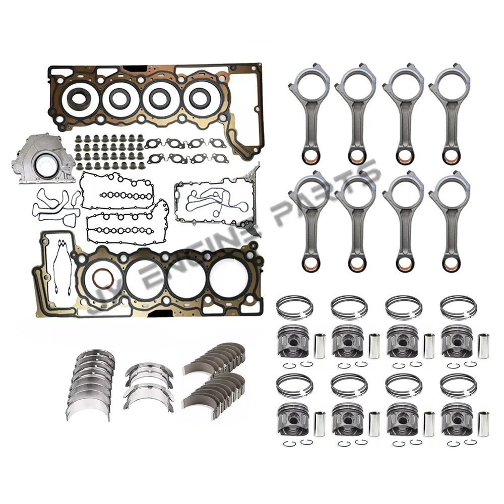 448DT Engine Piston Ring Connecting Rod Bearing Gasket Set For Land Rover 4.4 Range Rover Sport L322 L405 L494 4.4T TDV8 4.4L