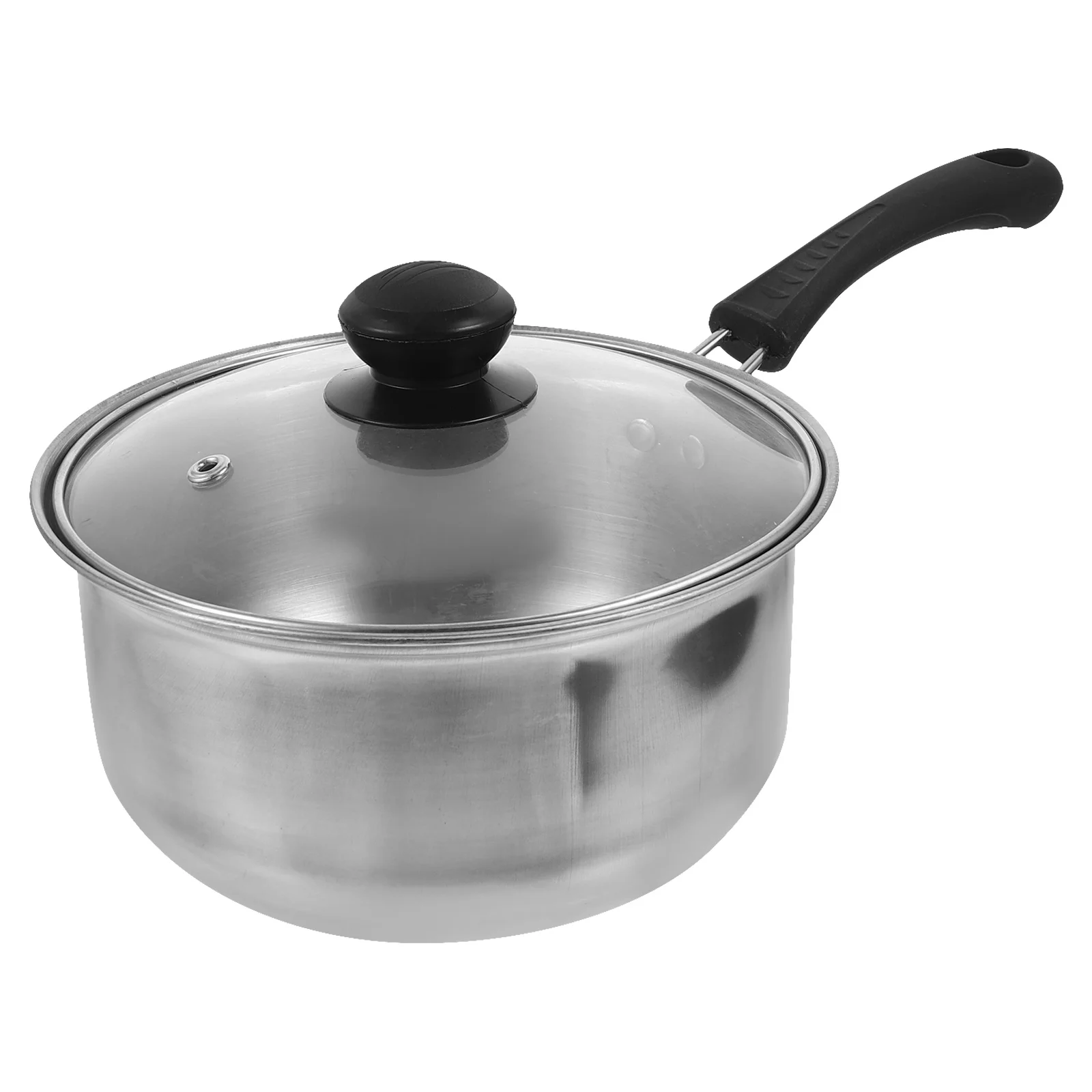 

Small Stainless Steel Milk Pot Single Handle Saucepan Cooking Soup Stewing Braising Heat Resistant Pot Stainless Steel Pots