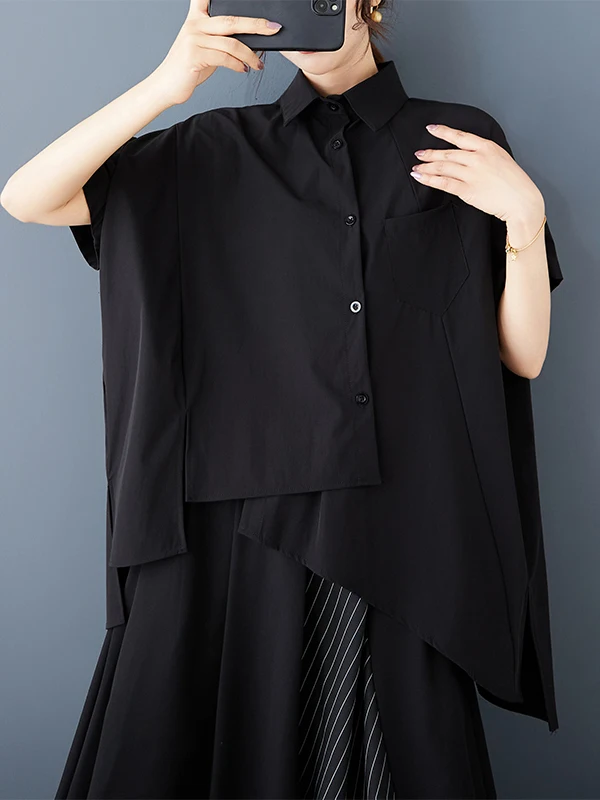 

Faionable Свободный повседневный цвет k Асимметричный дизайн Женский универсальный универсальный лучший бренд с воротником большого размера Meimei