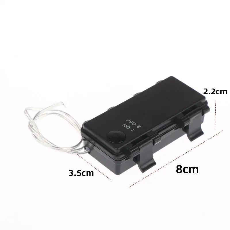 Portabatteria AA a 2 sezioni Cartuccia batteria impermeabile e antipolvere da 3 V n. 5 con accessori fai da te ON-OFF