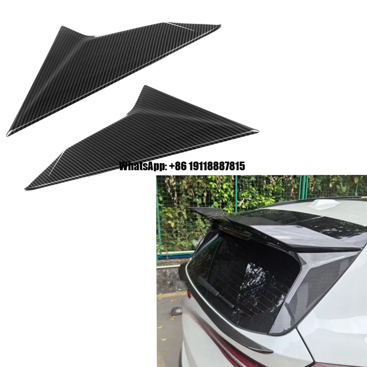 

Dry Carbon Fiber SQ Style Side Fender Vent Cover Trim for BMW X3 M50 G45 G48 2025+ Rear Window Insert Side Roof Spoiler