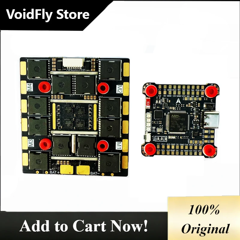 VoidFly F405 V4 FC STM32F405 Fortinet Stack BLS 100A 4-in-1 ESC 3-12S Flight Controller Betaflight Configure Bluetooth for FPV R