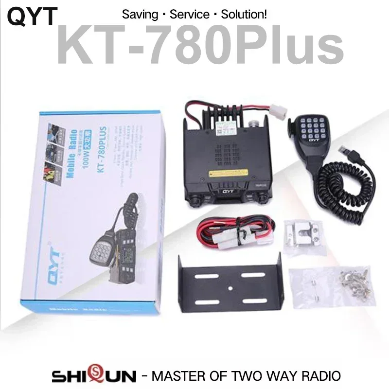 KT-780 Plus Car Station VHF100W/UHF 70W QYT Mobile Amateur Walkie Talkies Long Range Two Way Radios Super High Power 256Channels