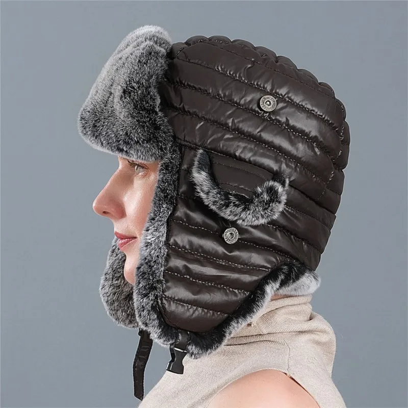 Hats Men's and women's outdoor cold-proof ski cycling ear thickened warm cotton