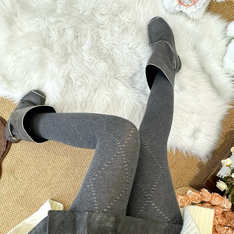 

2025 Autumn New Knitted Tights Women Sexy Jacquard Knitted PantyhoseWomen Skinny Leggings 2025 Winter Basic Pantyhose Lolita