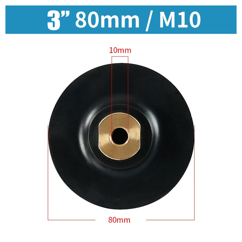 Rubber Backing Pad Polishing Grinding Disc Holder For Angle Grinder M10 Abrasive Self-adhesive Grinding Disc Backing Pad