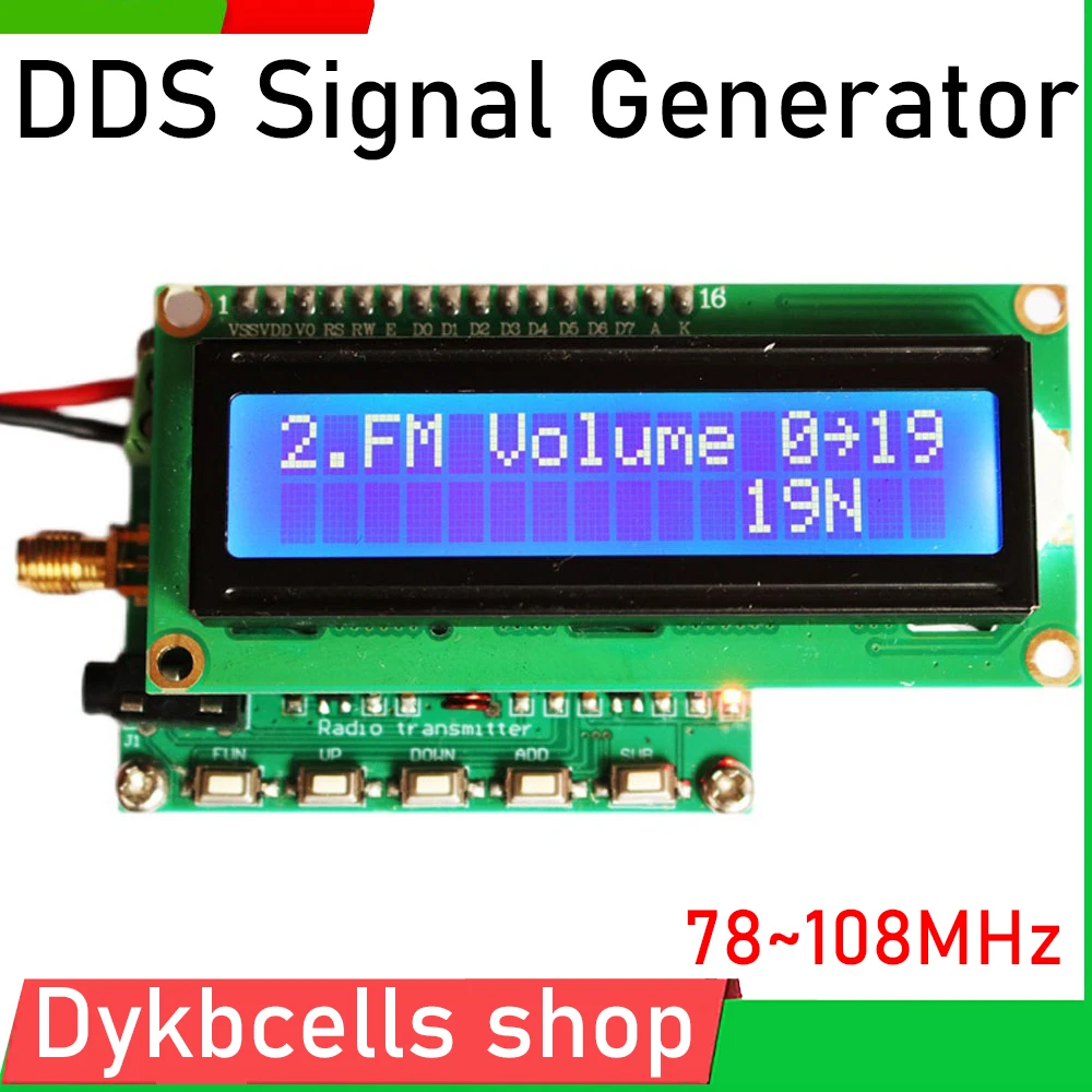 

78~108MHz FM Stereo transmitter wireless DDS FM signal generator FOR Meter calibration HAM