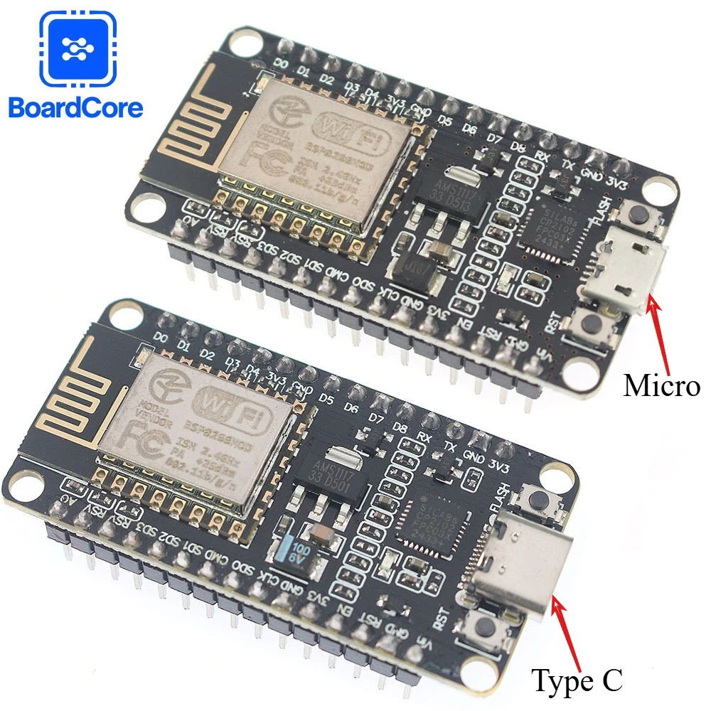 NodeMCU Lua V3 IoT Development Board Erweiterungsplatte ESP8266 Serial Port Wireless WiFi Modul CP2102 TYPE-C/Micro für Smart Home