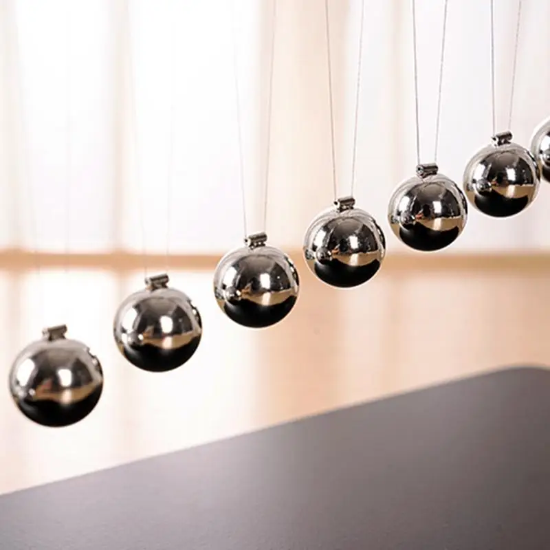 Newtons Cradle Pendulum 12 Balls Newton's Cradle Newtons Cradle Balance Balls Science Physics Gadget Desktop Decoration Kinetic