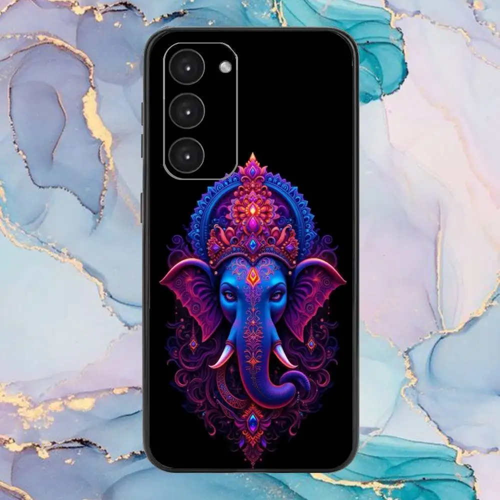 Ganesh Elephant God funda de teléfono para Samsung Galaxy A73,A72,A71,A70,A53,A52,A51, otras fundas negras suaves