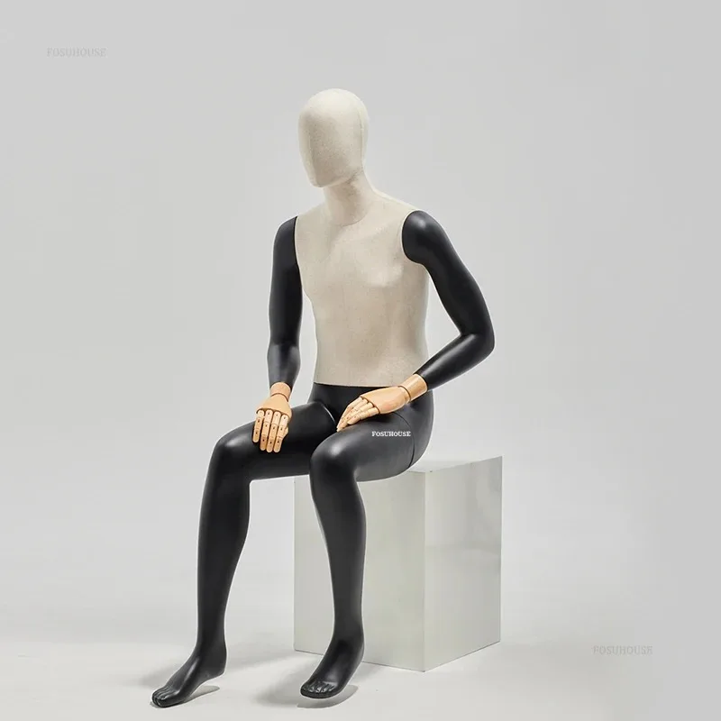 

Men's Clothing Store Full Body Mannequins Display Stand Women's Half Body Mannequin Suit Wedding Dress Window Female Model Props