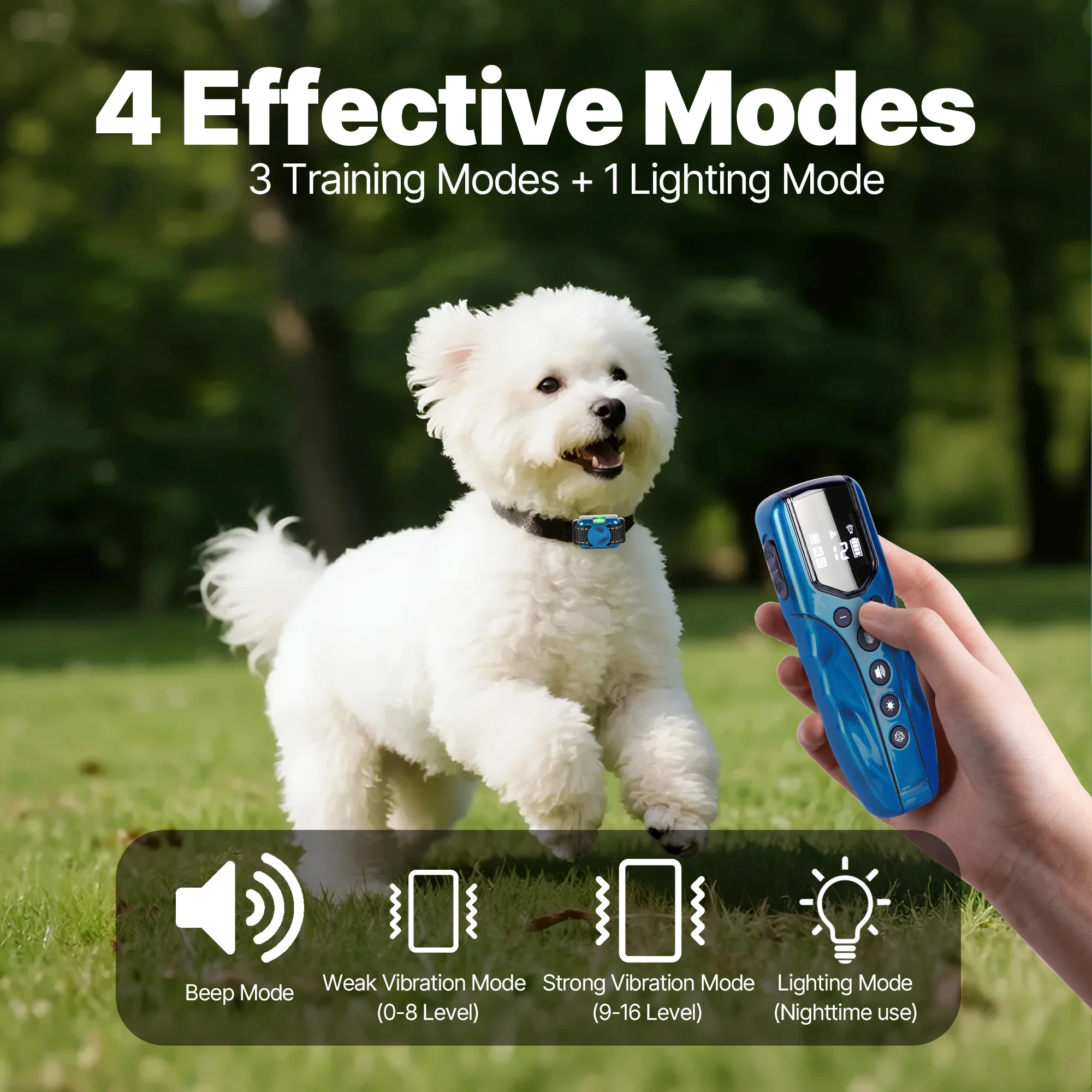 Dog Training Collar for 2 Dogs, No Shock Vibrating Dog Collar - Rechargeable Waterproof 2000FT Training Collars with Remote