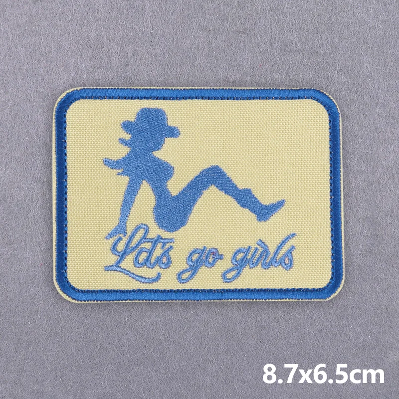 5PCS Cowboy Riding Cowgirl Standing Embroidery Patch Iron On Patches for Hat Jacket Denim Clothing Western Saloon Theme Decor
