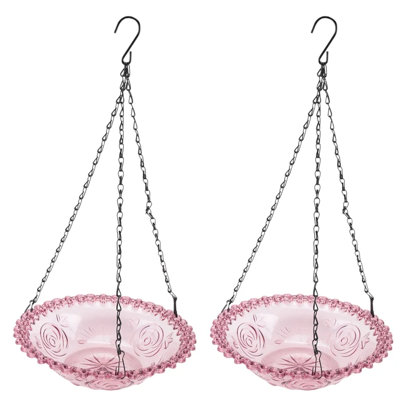 AB15-Accello Mangiatoia per uccelli sospesa a forma di fiore Bagno per uccelli per decorazioni da giardino per esterni Forniture per mangiatoia per uccelli