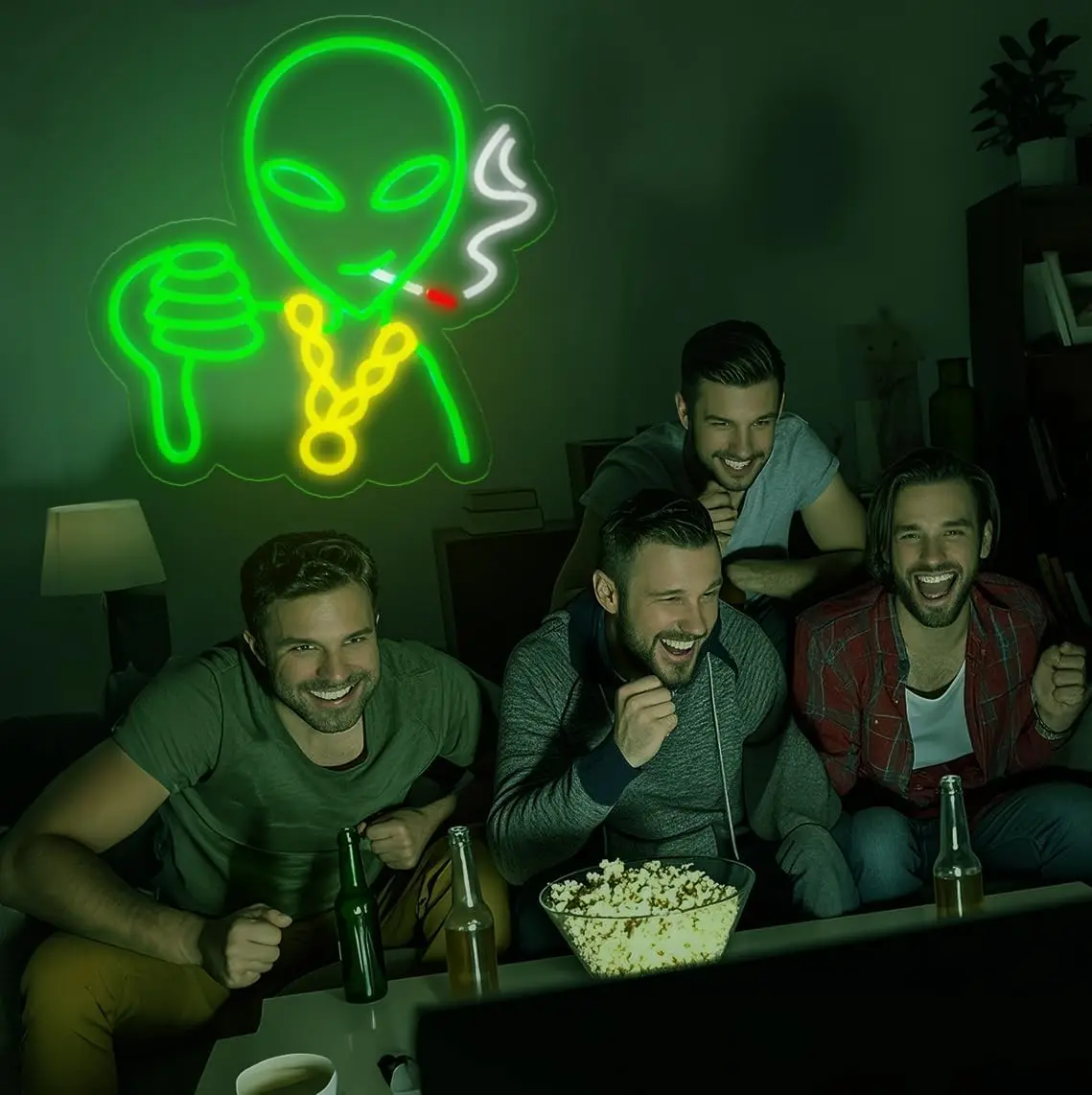 Alien LED Neon Sign USB Neon Light Christmas Gift Wall Hanging Lamp For Man Cave Bar Gaming Room Bedroom  Party Home Wall Decor