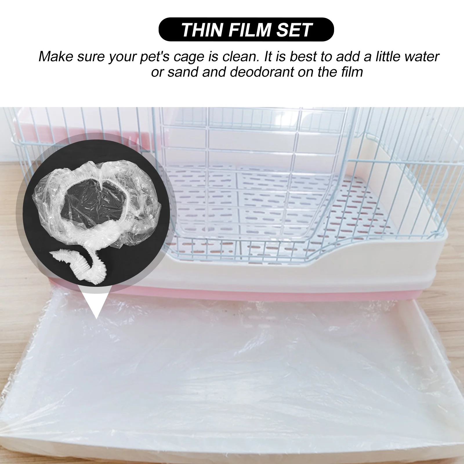 

50pcs Rabbit Cage Liner Disposable Waterproof Pet Pee Pad For Hamster Guinea Pig Bunny Small Animal Cage Cleaning Film