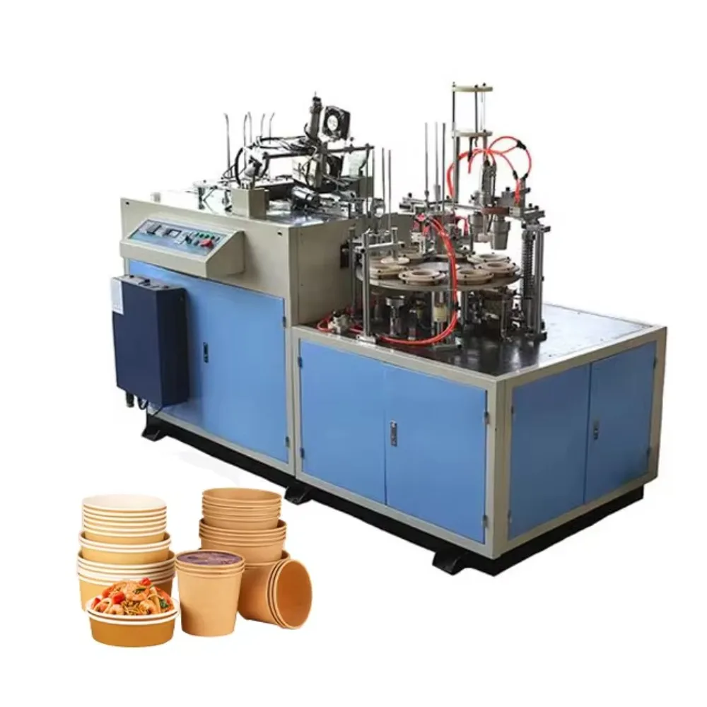 عالية السرعة وذكية المتاح جدار واحد PLA/PE كرافت ورقة طبق للسلطة خلع الحاويات آلة صنع وعاء الورق