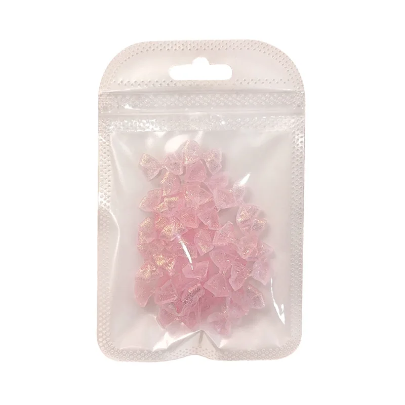 30PCS Morbido 3D Acrilico Fiocco Unghie artistiche Pendenti e Ciondoli Glitter Rosa Bowknot Accessori Per Unghie Decorazione Manicure Decor Forniture Materiale