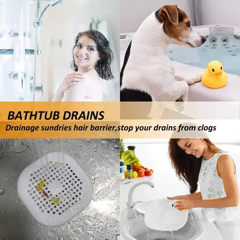 Plug Stopper Kitchen Sewer Silicone Bathroom Floor Bathtub Water Filter Home Accessories Shower Drain Hair Catcher Sink Strainer - view 3