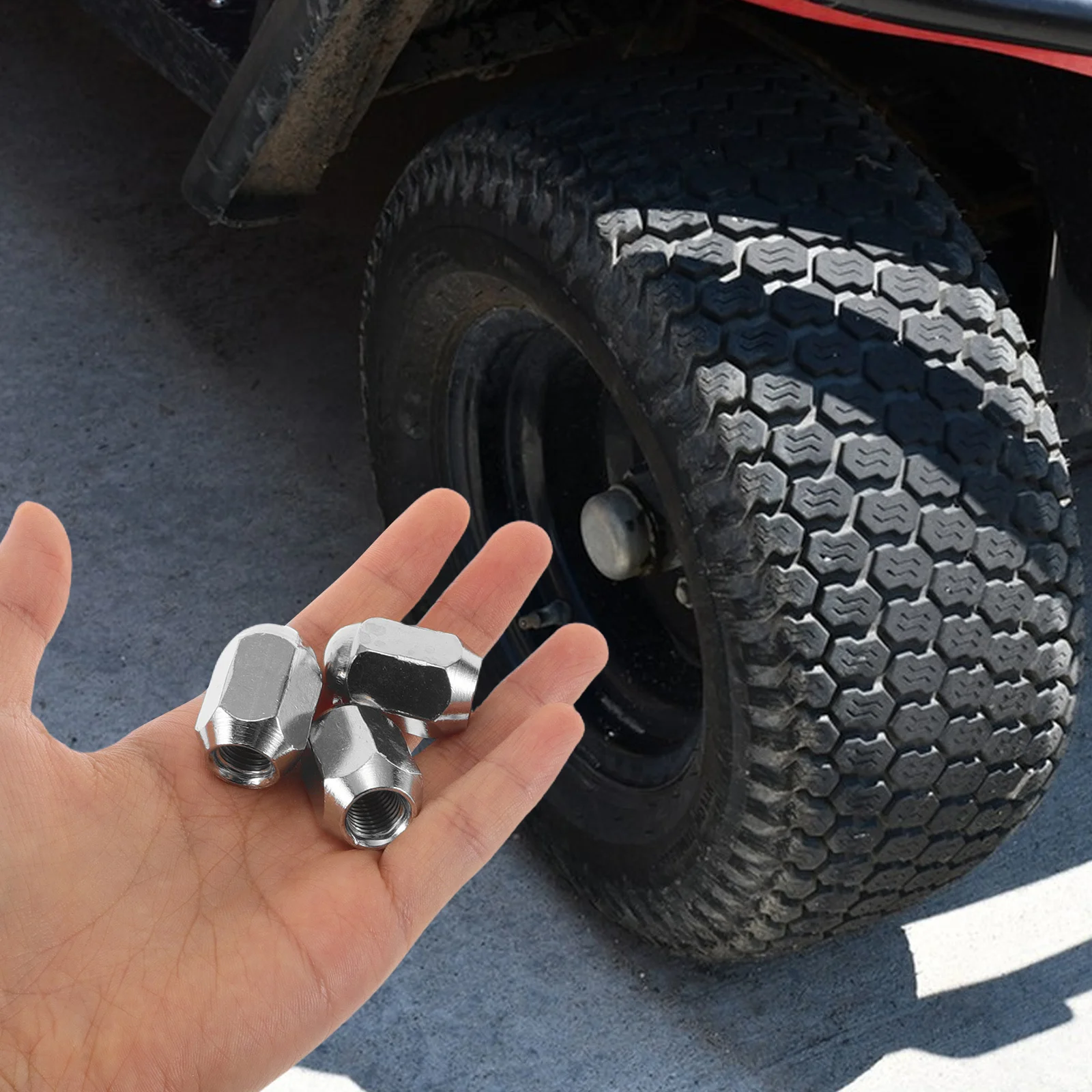 

8pcs Wheel Lug Nuts M10 For Atv Cars Trucks Durable Steel Corrosion Resistant Universal Automotive Tire Accessories