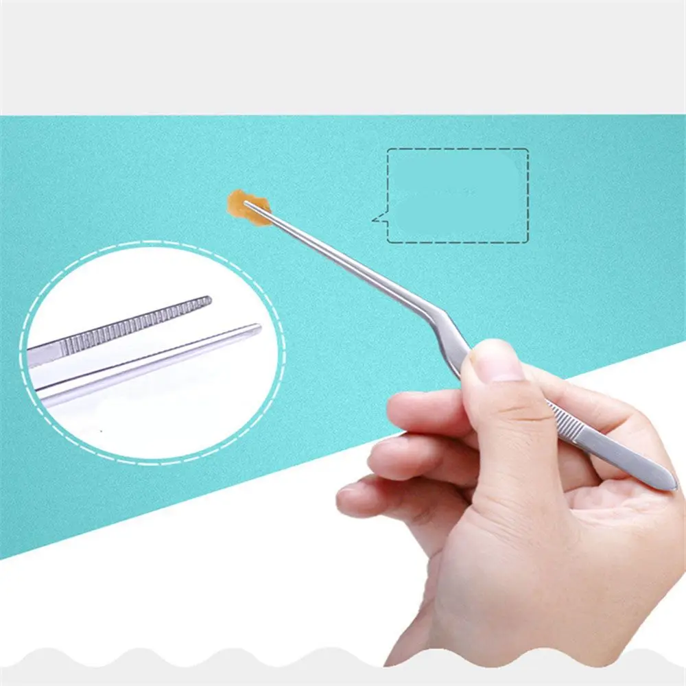 Multi-function Silver Stainless Steel Ear  Wax Removal Oral Cleaner Ear Cleaning Clip Nail Clip Ear Care Tools Ear Tweezer