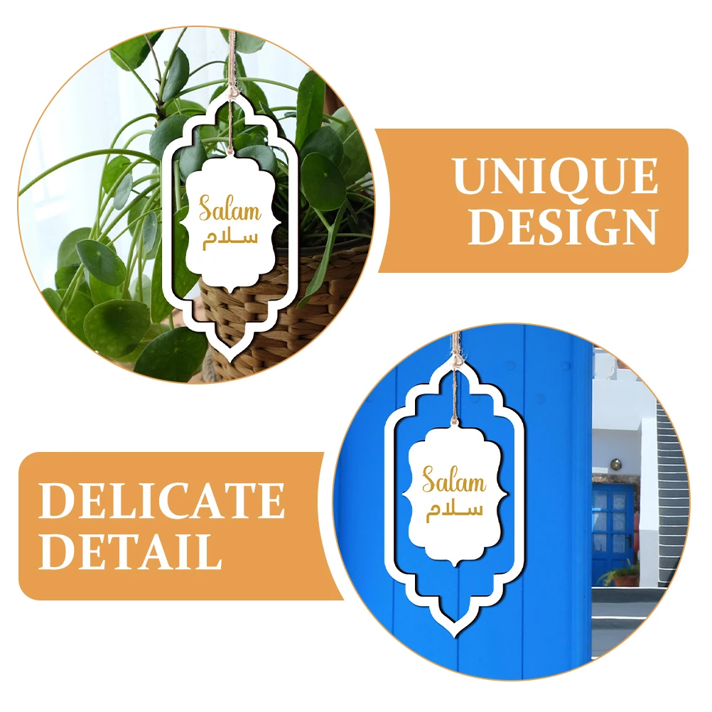 

2pcs Wooden Sign Decor Elegant Door Sign Farmhouse nament Home Wooden Door Hanging Decor Party Porch Decoration