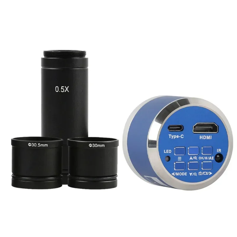 Eakins 4K 2K 48MP 1080P 55MP HDMI USB Elektronisches Okular Videomikroskop Kamera Montagegröße 23,2 mm mit Ringadaptern 30 mm 30,5 mm 8