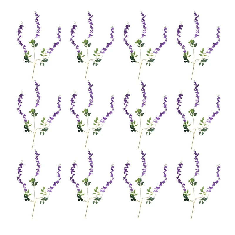 

12 Pcs Wisteria Flower Vines Garland, 3.75 Feet Artificial Flower Strings, Fake Hanging Flowers, Silk Wisteria