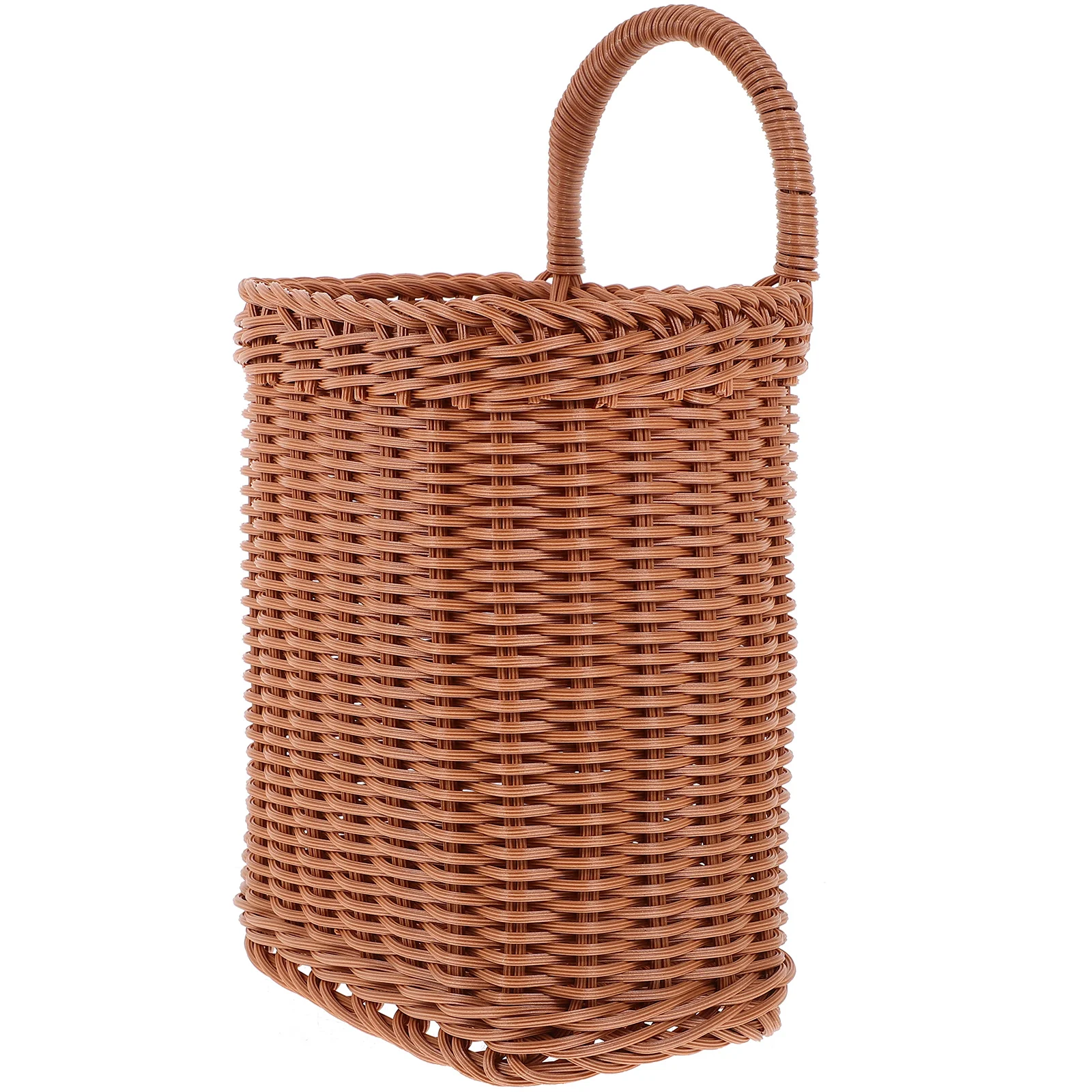 

Basket Wall Hanging Storage Hamper Seagrass Baskets Imitation Rattan Store Vegetable for Kitchen